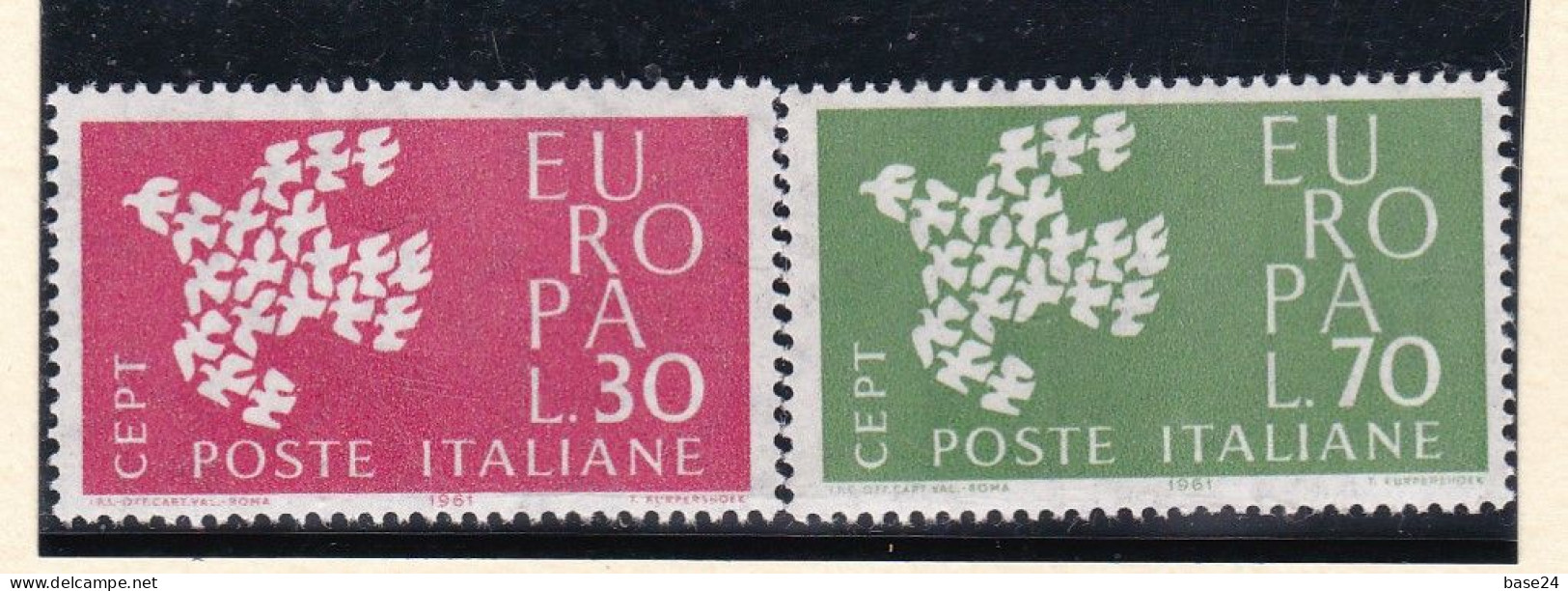 1961 Italia Italy Repubblica EUROPA CEPT  EUROPE Serie Di 2 Valori MNH** COLOMBA - DOVE - 1961
