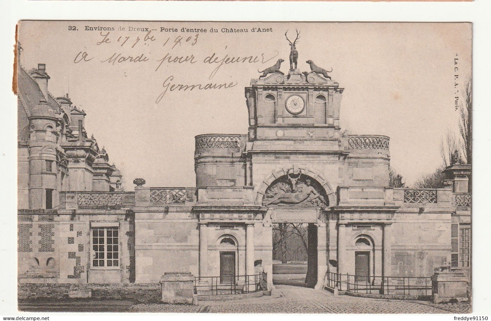 28 . Anet . Le Château . La Porte D'entrée . 1903 - Anet