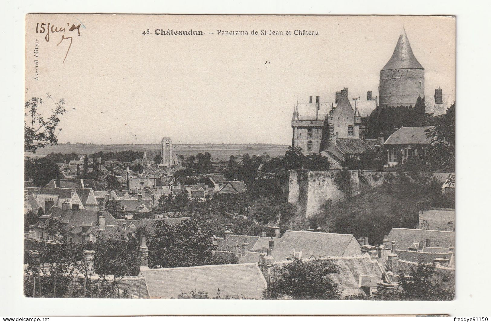 28 . Chateaudun . Panorama De Saint Jean Et Le Château . 1909 - Chateaudun