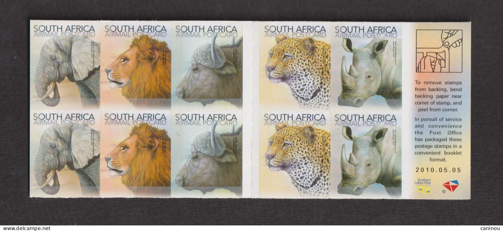 AFRIQUE DU SUD   Y & T CARNET C199 POSTE AERIENNE  FAUNE ELEPHANT 2010 NEUF - Booklets