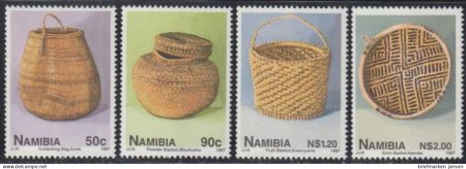 Namibia Mi.Nr. 850-53 Korbwaren (4 Werte) - Namibie (1990- ...)