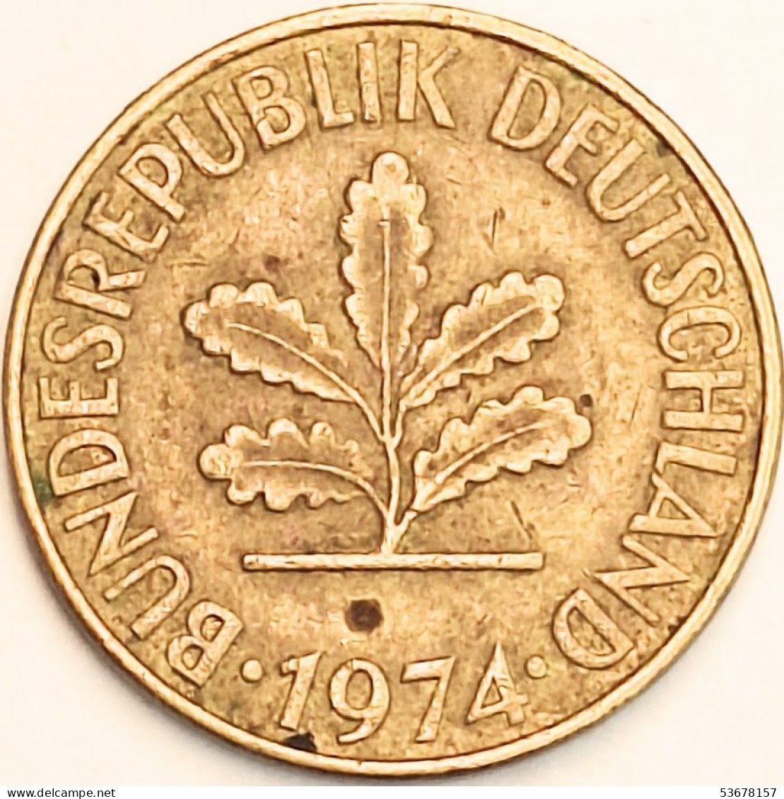 Germany Federal Republic - 10 Pfennig 1974 F, KM# 108 (#4649) - 10 Pfennig