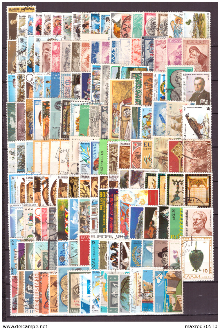 GREECE GREEK LOT OF 160 DIFFERENT MOSTLY USED STAMPS V-F - Lotes & Colecciones