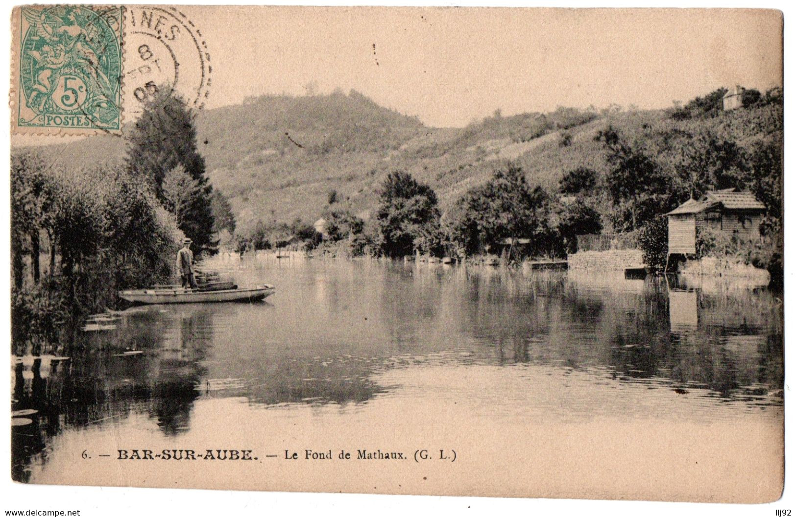 CPA 10 - BAR SUR AUBE (Aube) - 6. Le Fond De Mathaux (G.L.), Petite Animation - Bar-sur-Aube