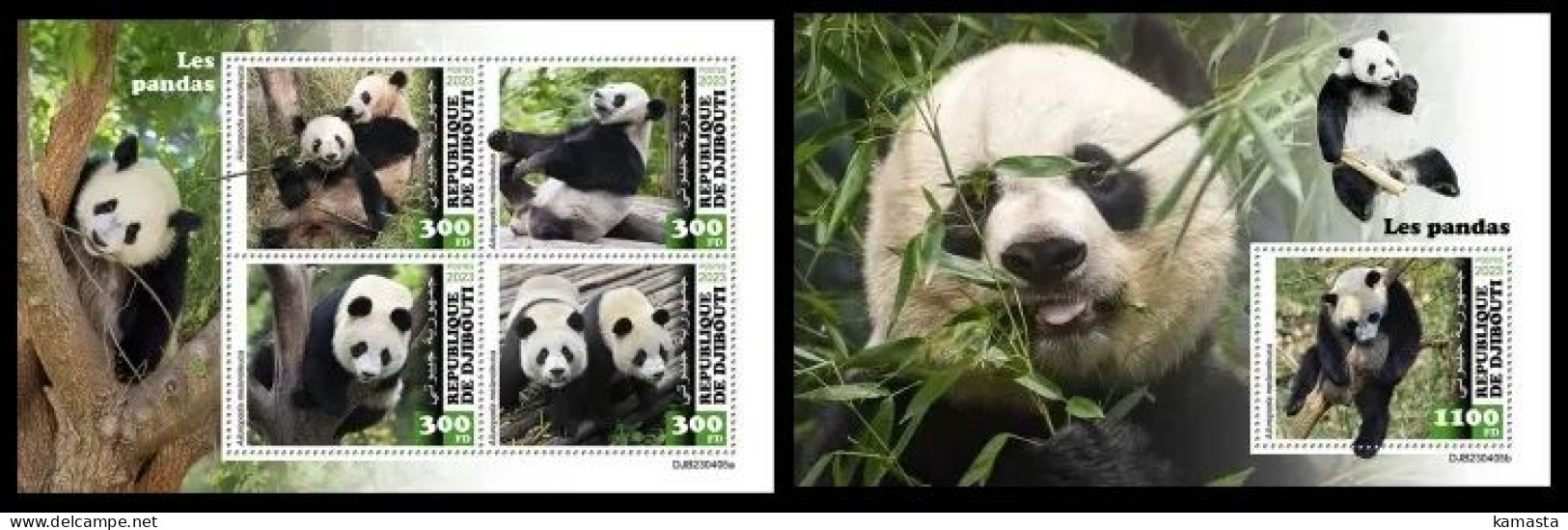 Djibouti 2023 Pandas. (405) OFFICIAL ISSUE - Bears
