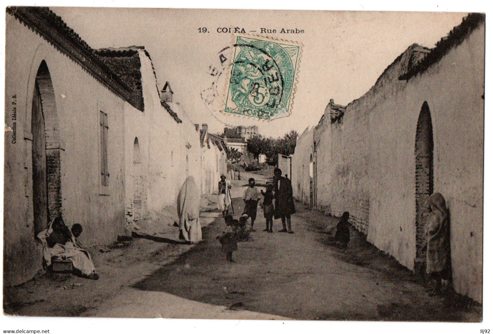 CPA ALGERIE - COLEA - 19. Rue Arabe (animée) - Autres & Non Classés