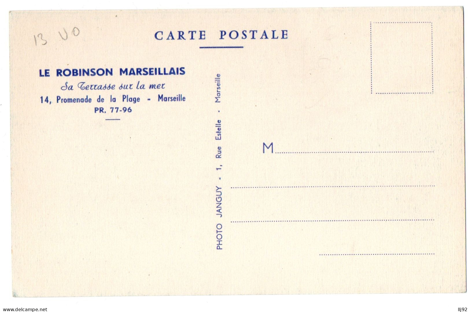 CPSM PF 13 - MARSEILLE - Le ROBINSON MARSEILLAIS - Petite Animation - Non Classés