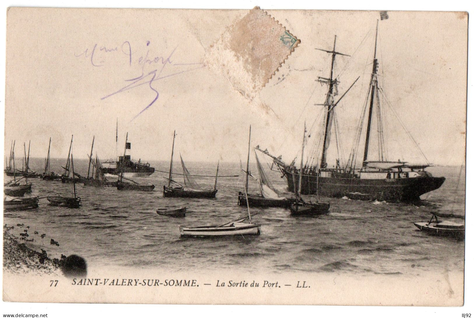 CPA 80 - SAINT VALERY SUR SOMME (Somme) - 77. La Sortie Du Port - LL - Saint Valery Sur Somme