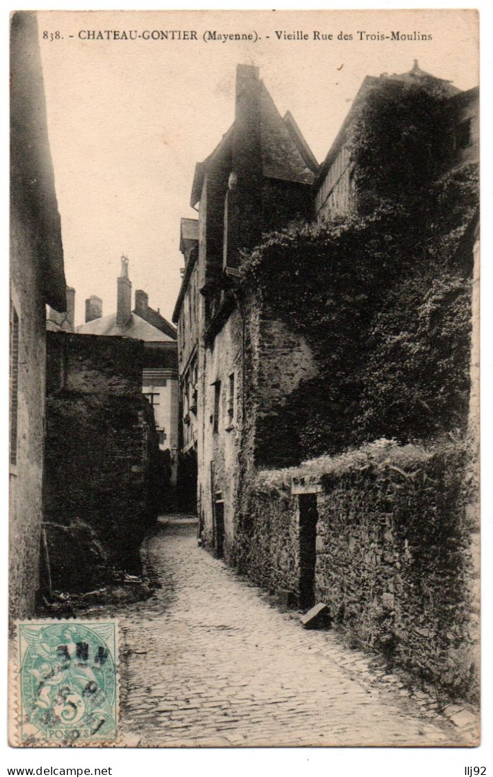 CPA 53 - CHATEAU-GONTIER (Mayenne) - 838. Vieille Rue Des Trois-Moulins - Chateau Gontier