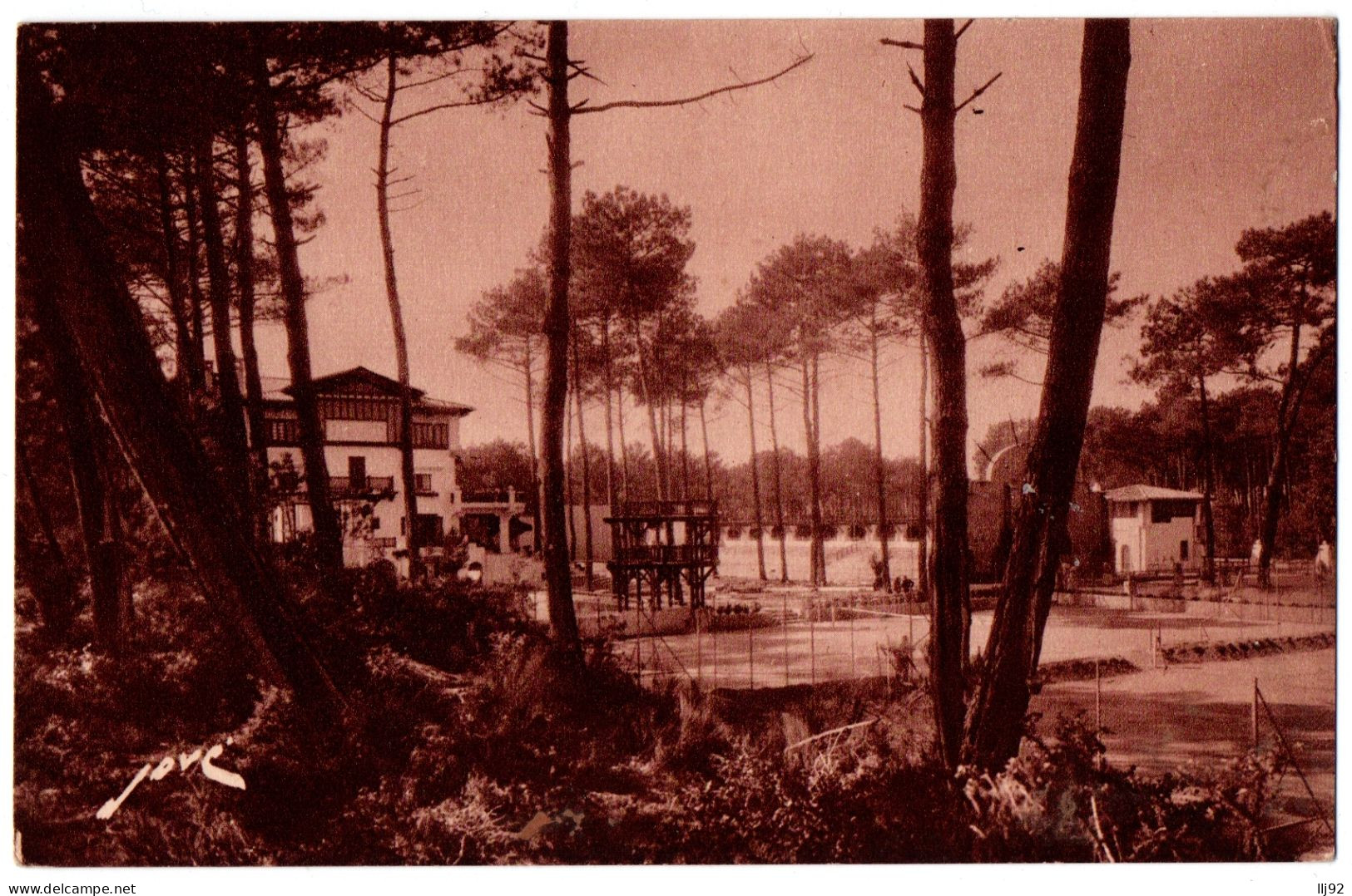 CPSM PF 40 - HOSSEGOR (Landes) - 188. Les Courts De Tennis, Fronton Et Plongeoir - Hossegor