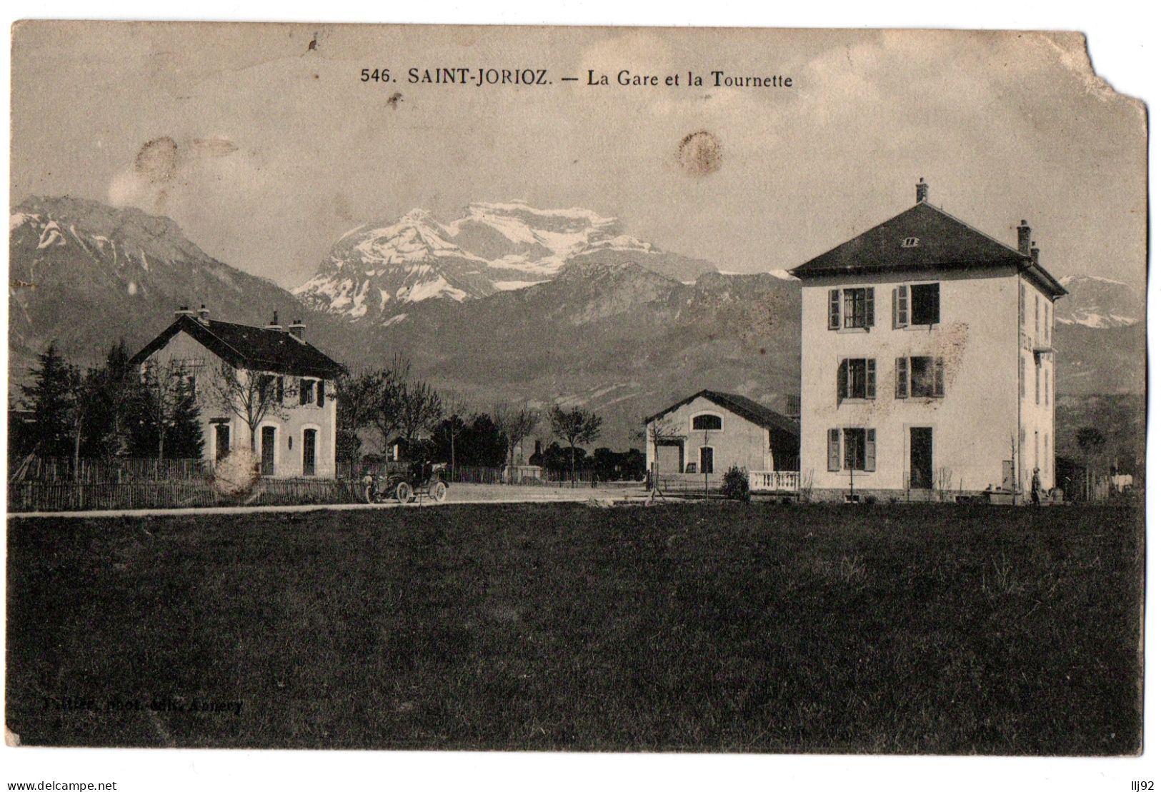 CPA 74 - SAINT-JORIOZ (Haute Savoie) - 546. La Gare Et La Tournette - Autres & Non Classés