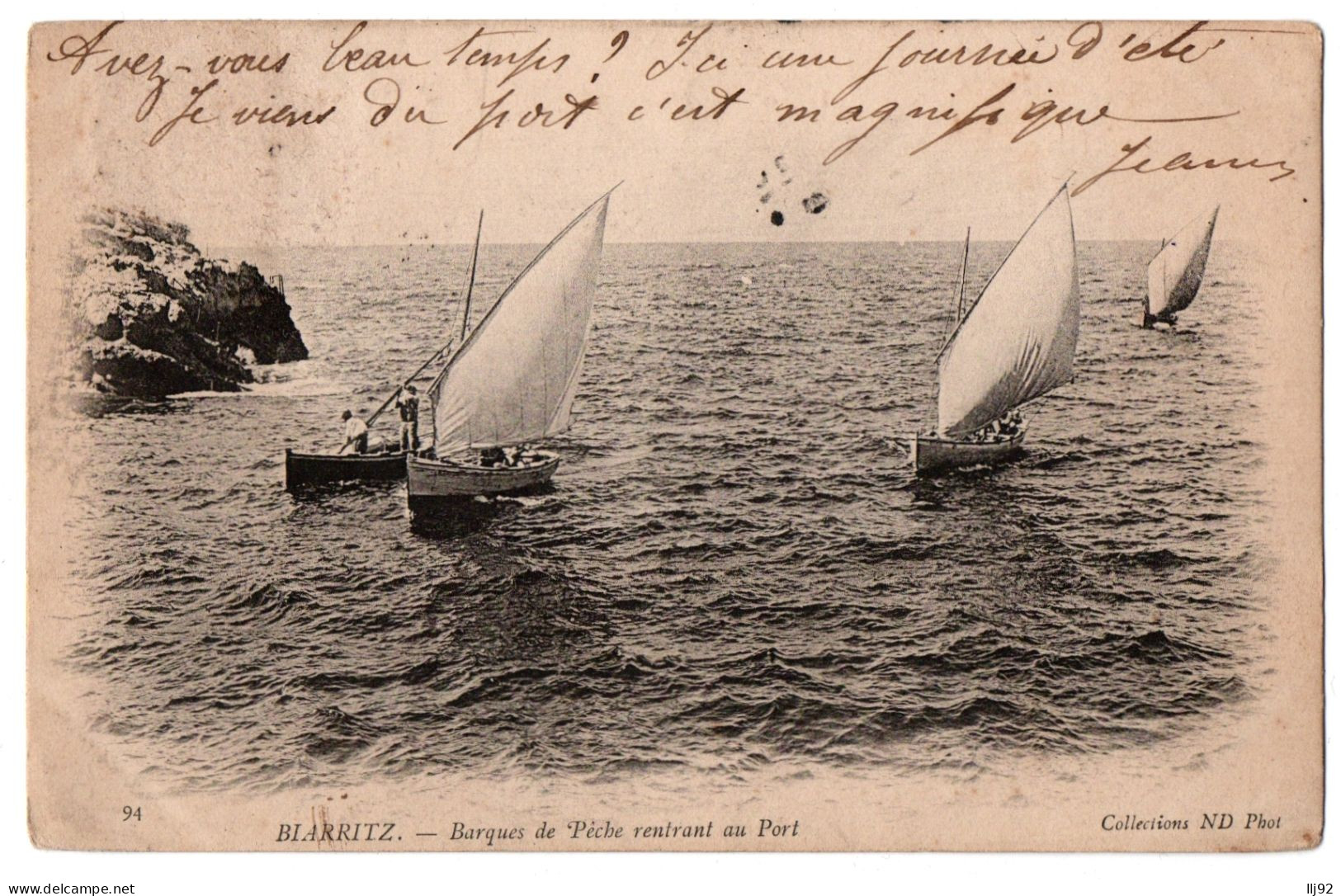 CPA 64 - BIARRITZ (Pyrénées Atl.) - 94. Barques De Pêche Rentrant Au Port - ND - Biarritz