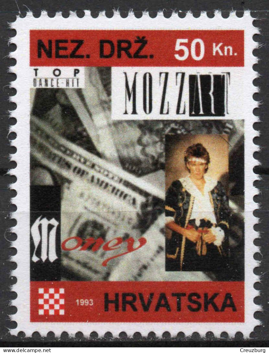 Mozzart - Briefmarken Set Aus Kroatien, 16 Marken, 1993. Unabhängiger Staat Kroatien, NDH. - Kroatien