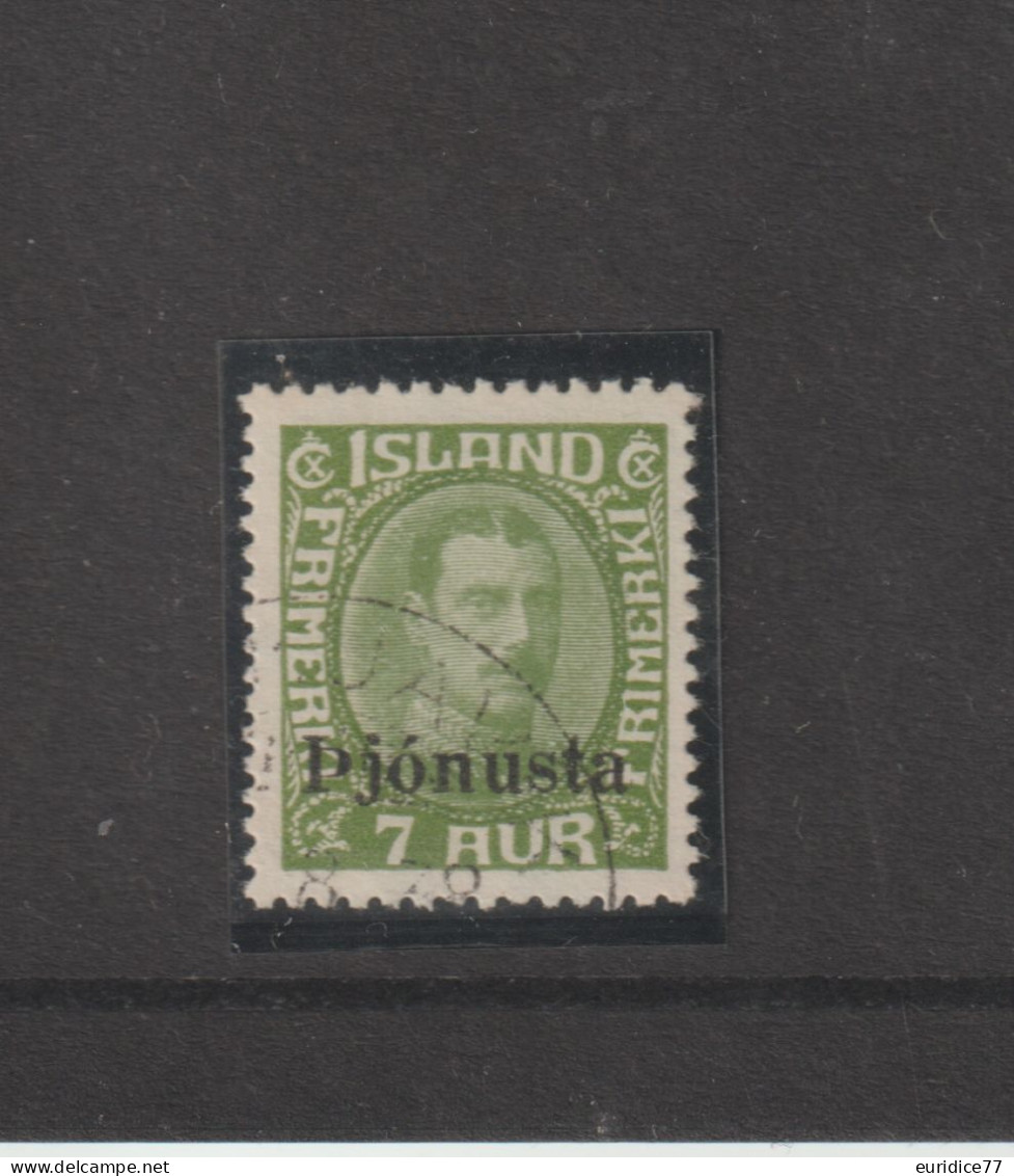 Islande 1936 - Yvert Timbre De Service Yvert 60 Oblitere - Oblitérés