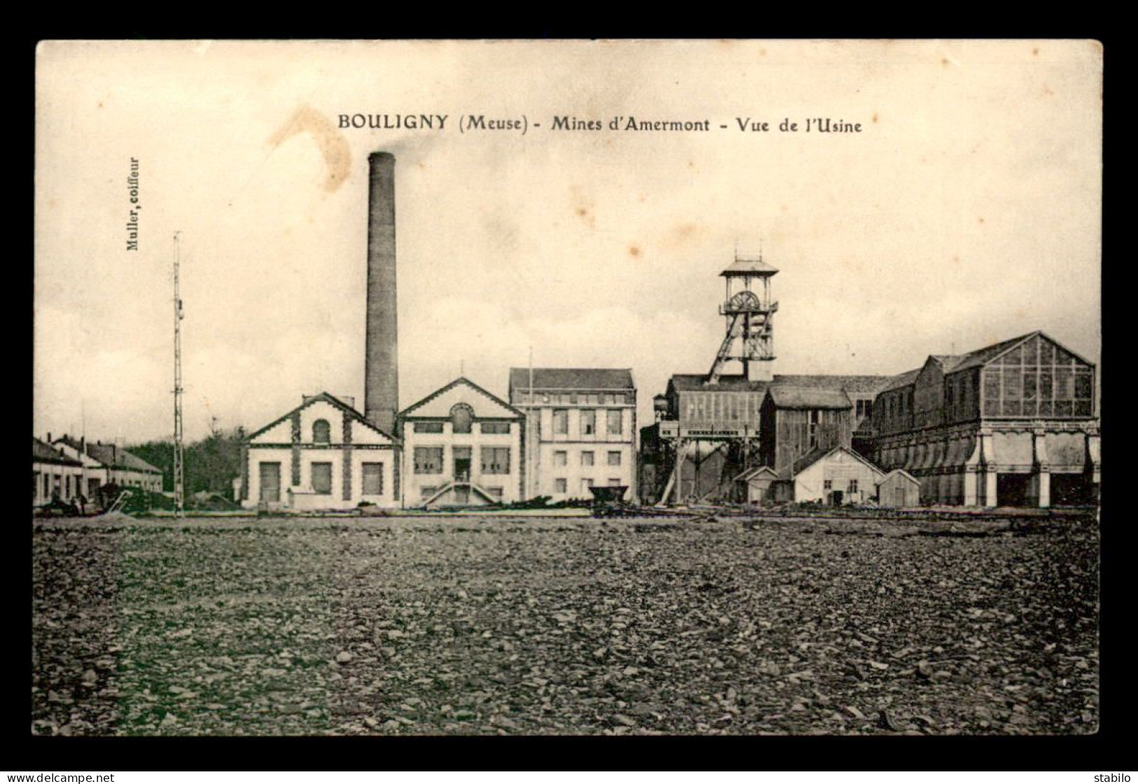 55 - BOULIGNY - MINES D'AMERMONT - VUE DE L'USINE - EDITEUR MULLER - Autres & Non Classés