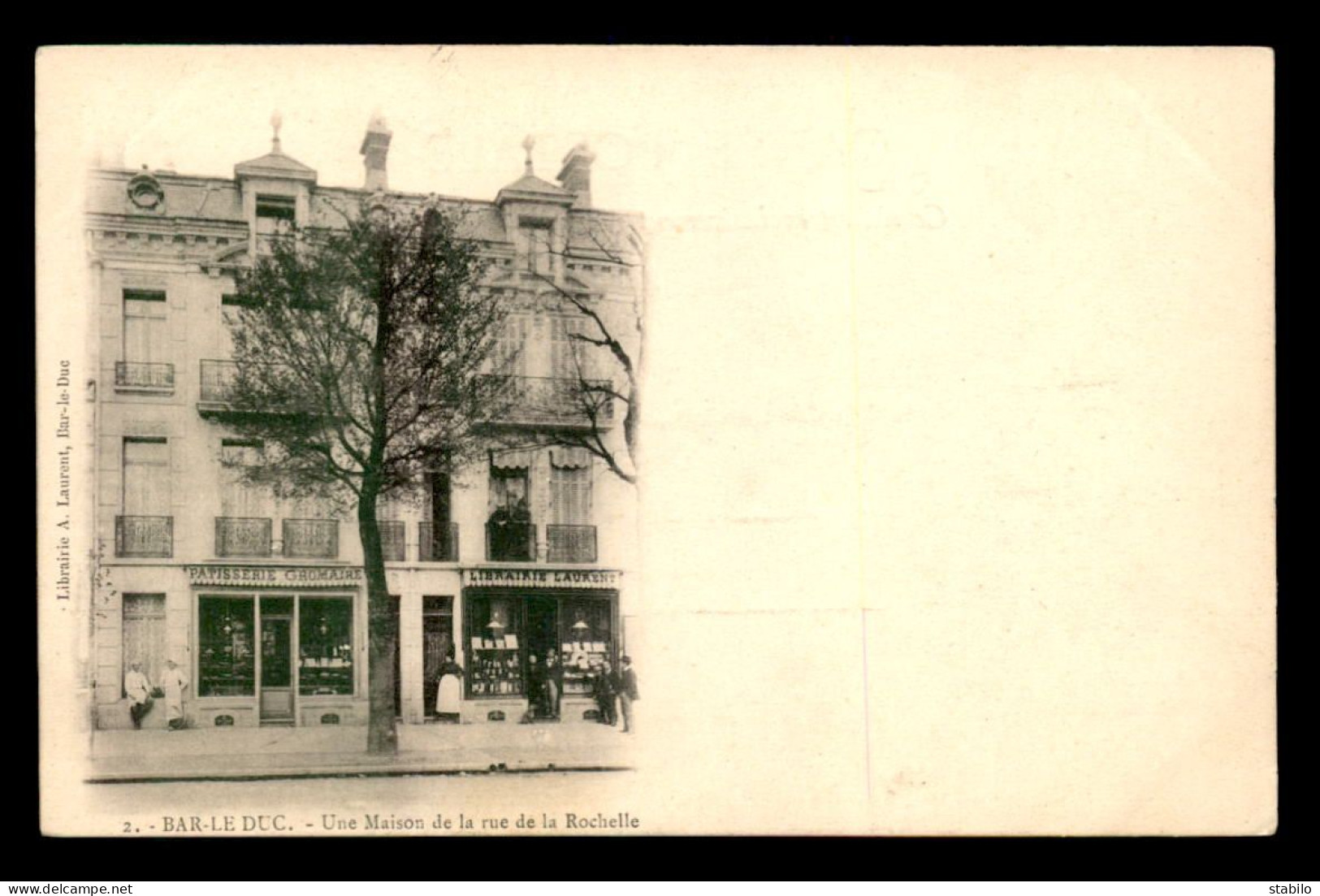 55 - BAR-LE-DUC - MAISON RUE DE LA ROCHELLE - MAGASIN DE L'EDITEUR DE CARTES LAURENT - PATISSERIE GROMAIRE - Bar Le Duc