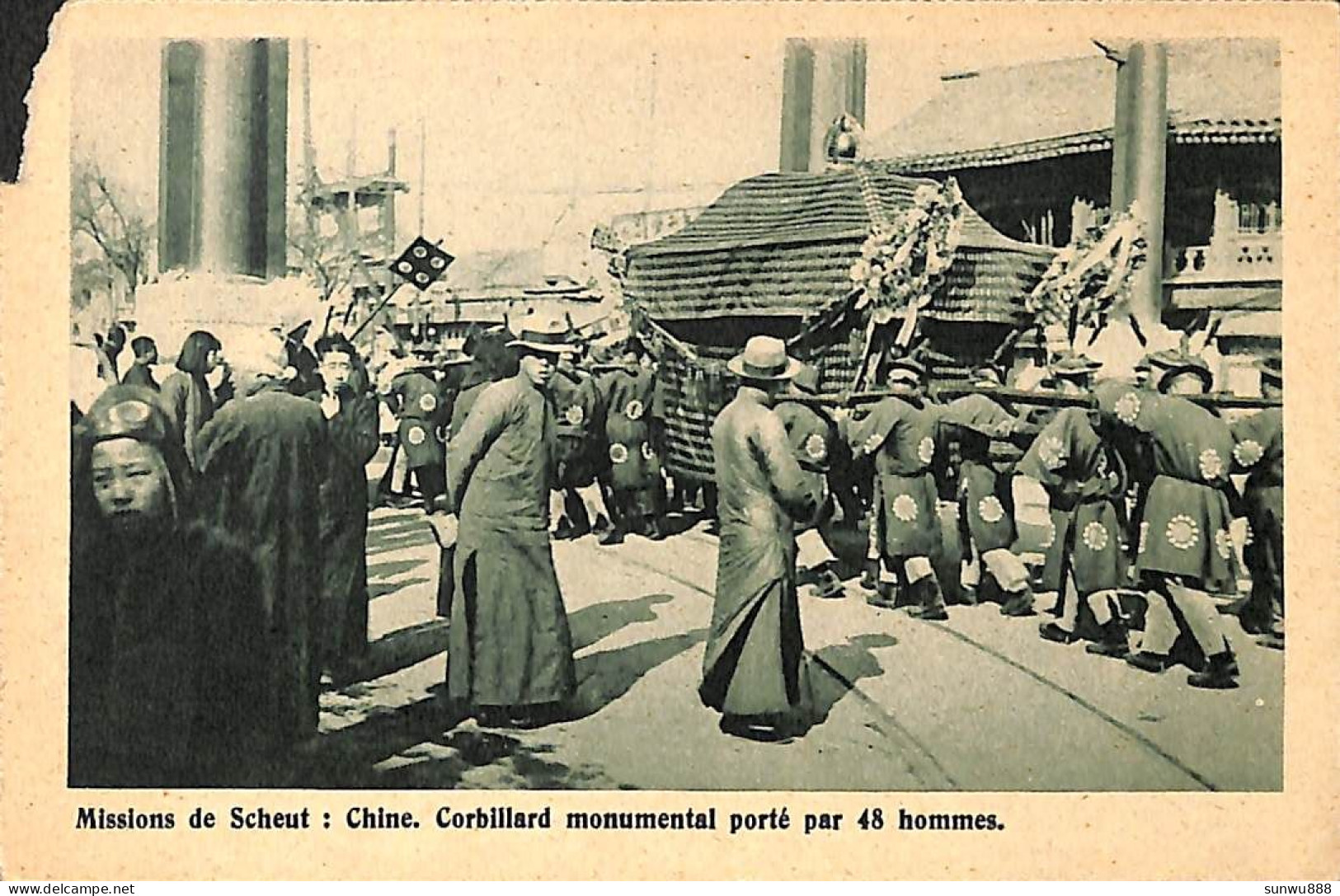 Missions De Scheut - Chine China - Corbillard Hearse ...animation But Cut !!! - China
