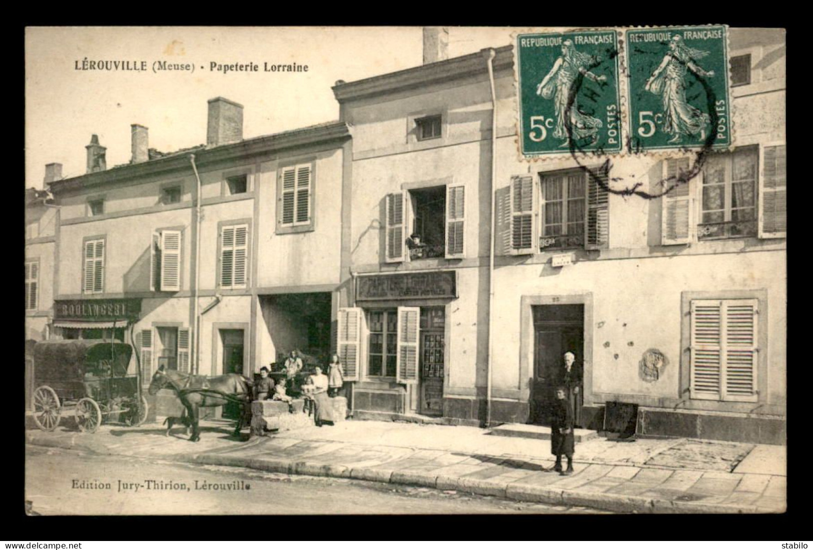 55 - LEROUVILLE - PAPETERIE LORRAINE - MAGASIN JURY-THITION, EDITEUR DE LA CARTE - Lerouville