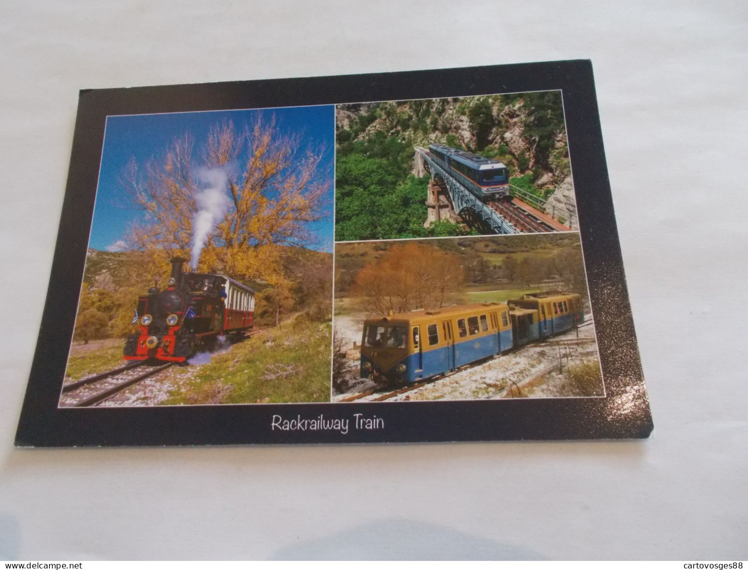 GRECE GREECE HELLAS  RACK RAILWAY TRAIN  PELOPONNESE  3 BELLES VUES DIFFERENTES COLORISER - Grèce