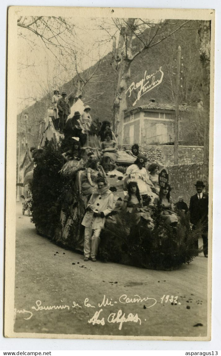 Digne Carnaval 1922 Carte Photo - Digne