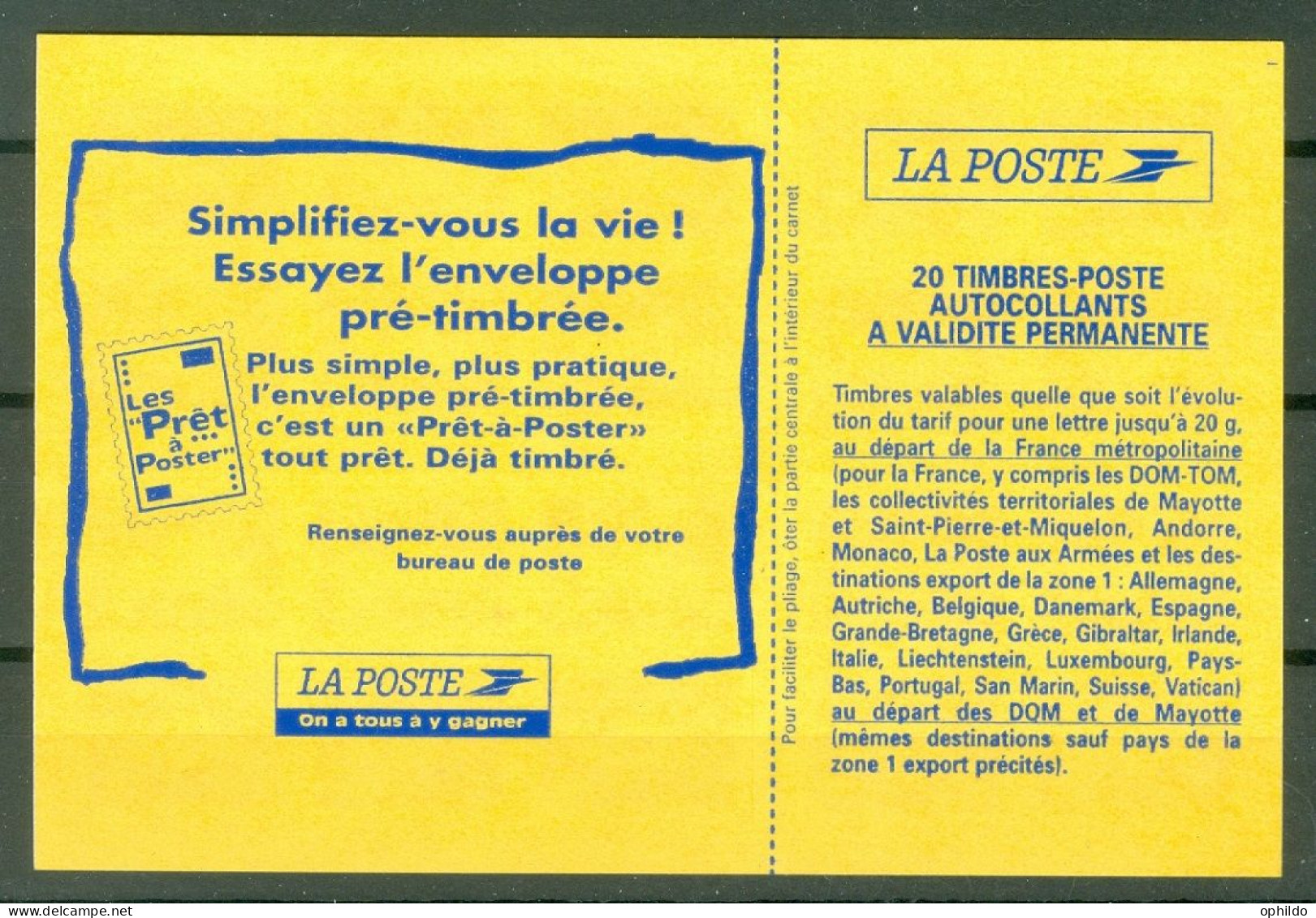 France   Carnet 2874 C9  Avec Date   * *  TB Et Non Plié   - Modernes : 1959-...