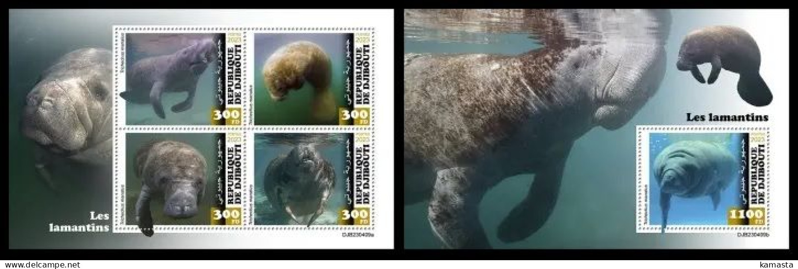 Djibouti 2023 Manatees. (409) OFFICIAL ISSUE - Sonstige & Ohne Zuordnung