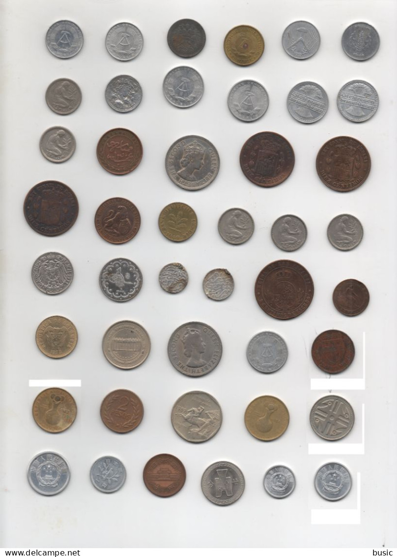 + VRAC DE 50 MONNAIES DONT ARGENT  + - Kiloware - Münzen
