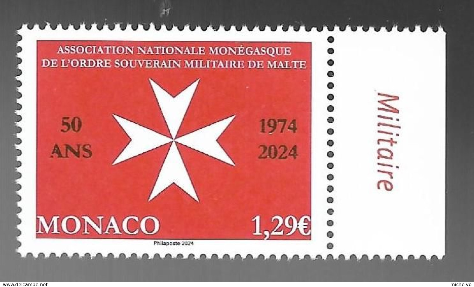Monaco 2024 - 50 Ans De L'association De L'ordre Souverain Militaire De Malte ** - Unused Stamps