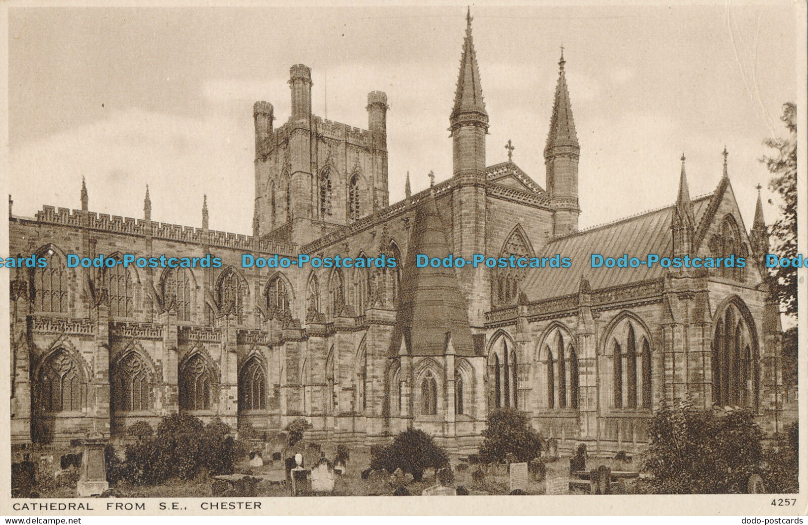 R000231 Cathedral From S. E. Chester. Salmon. No 4257 - Monde