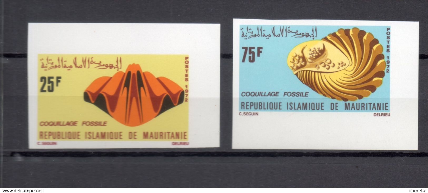 MAURITANIE    N° 302 + 303   NON DENTELES   NEUFS SANS CHARNIERE   COTE ? €   ANIMAUX FOSSILES - Mauretanien (1960-...)