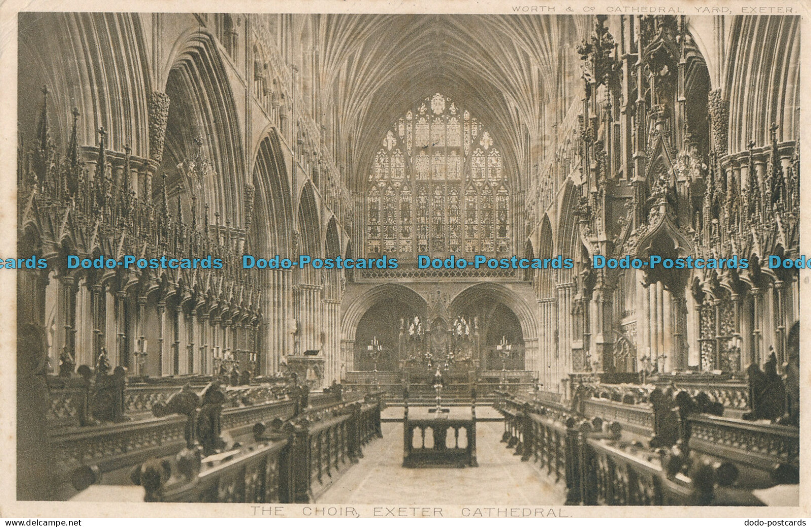 R000239 The Choir. Exeter Cathedral. 1905 - Monde
