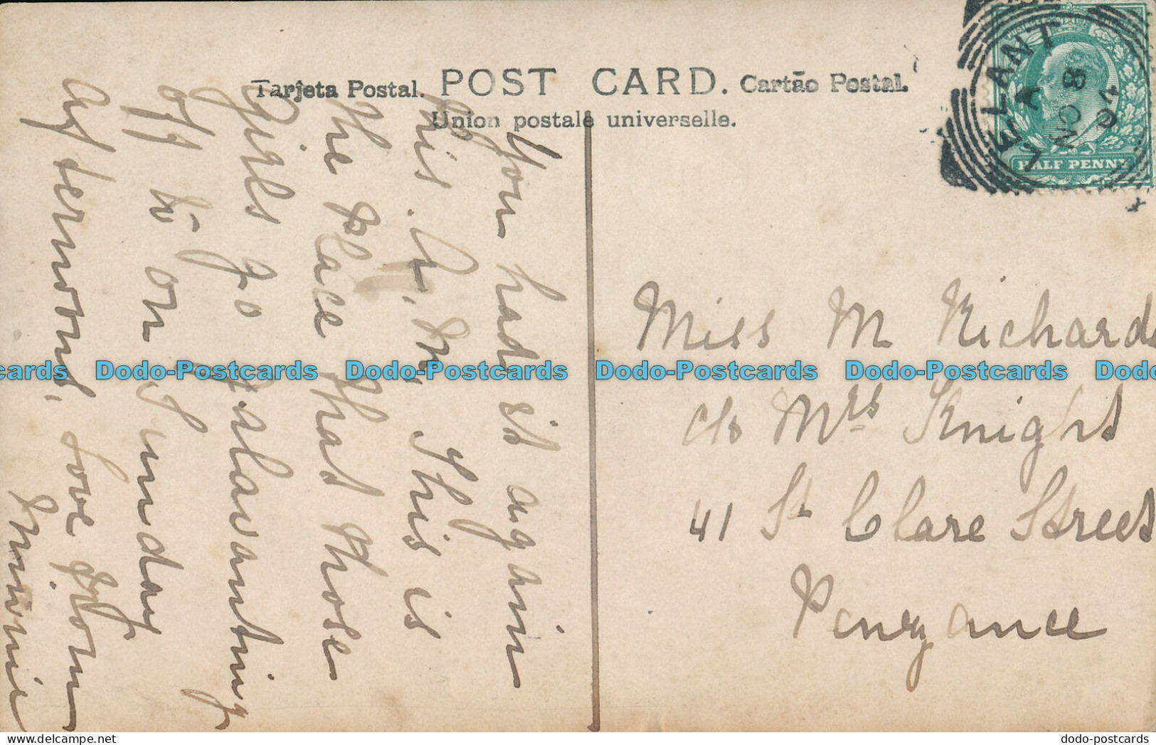 R000134 Old Postcard. Church. 1904 - Monde
