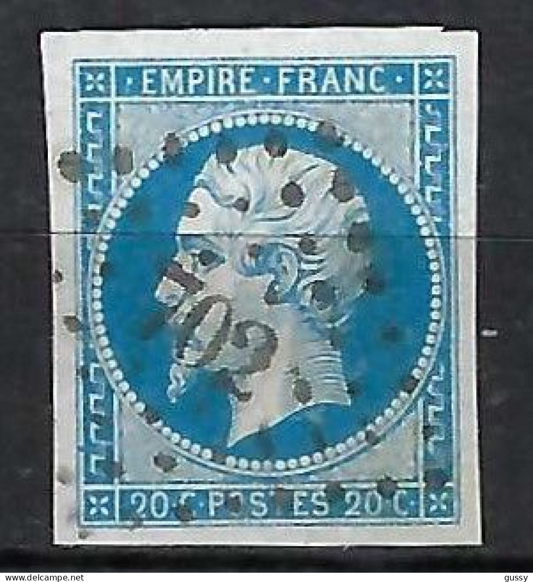 FRANCE Classique, B Obl. PC Des Villes Sur TP Isolés: PC 702 (Chalon-s-Saône,2) Sur Y&T 14A - 1853-1860 Napoleon III