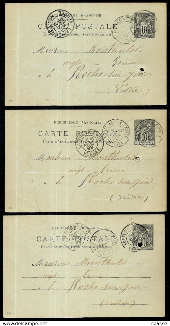 (Lot De 7) CPA, Entier Postal Commercial, GUILLEMET-CHABOT 85 FONTENAY-Le-COMTE à La Roche-sur-Yon Vendée * Agriculture - Fontenay Le Comte