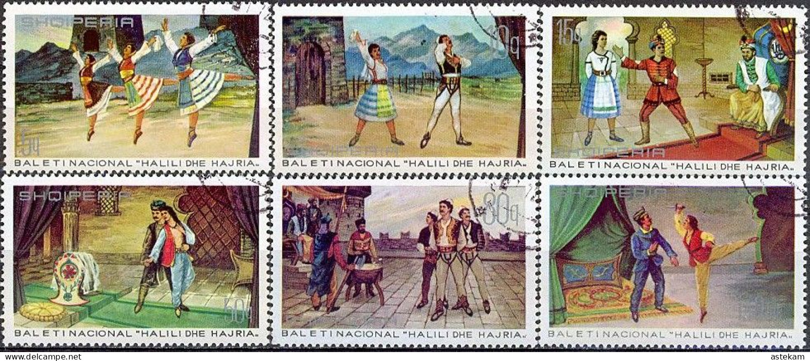 ALBANIA 1971, ALBANIAN NATIONAL BALLET, COMPLETE, USED SERIES With GOOD QUALITY - Theatre