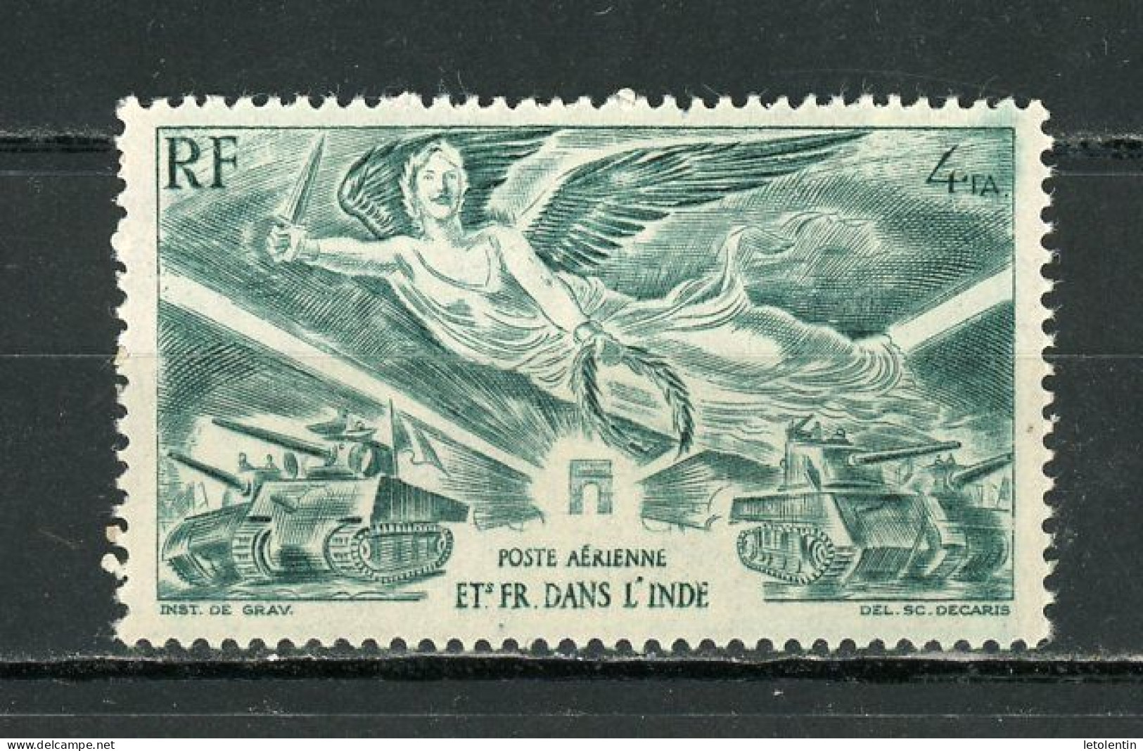 INDE (RF) - POSTE AERIENNE - N° Yvert 10 ** - Unused Stamps