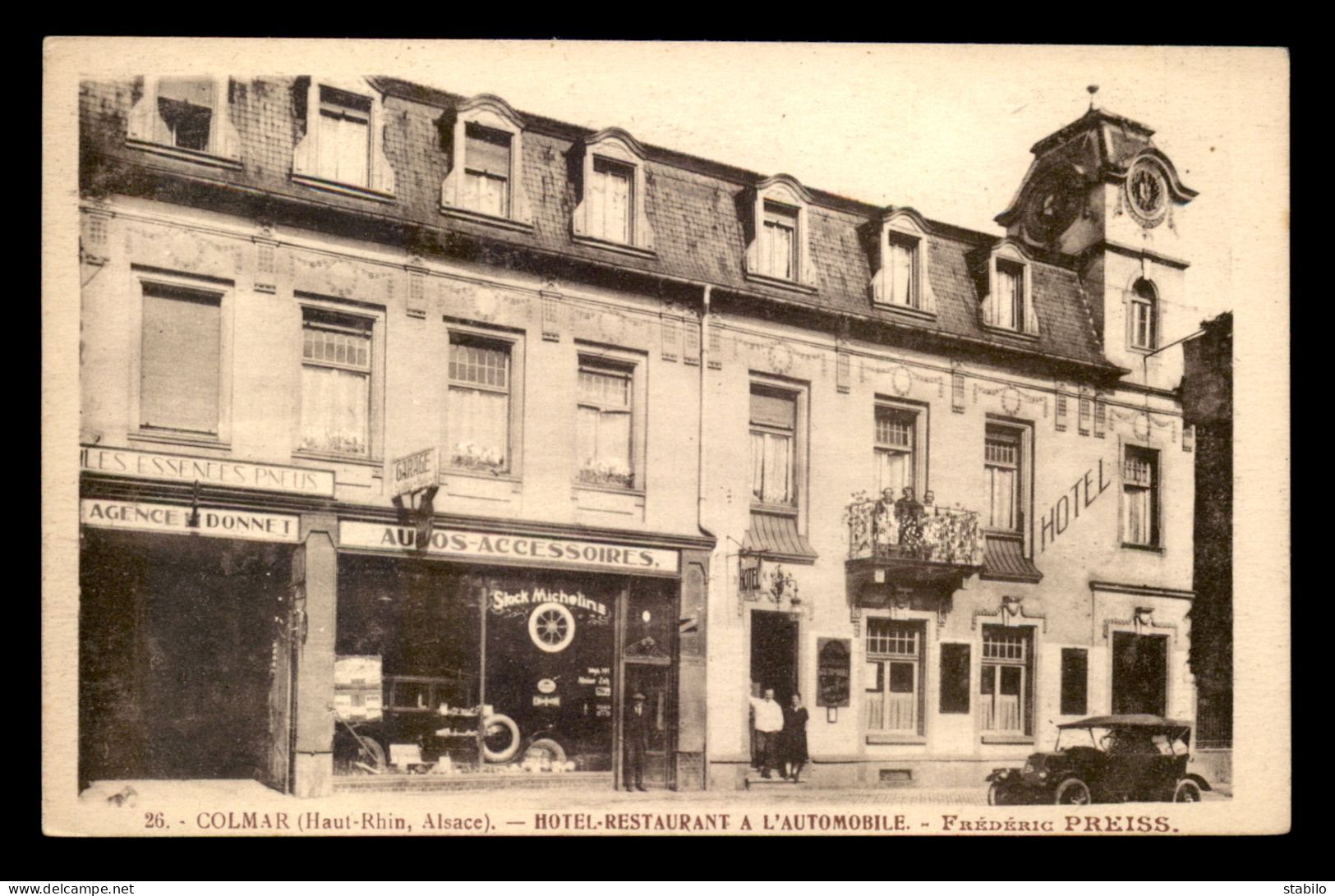 68 - COLMAR - HOTEL-RESTAURANT A L'AUTOMOBILE FREDERIC PREISS - GARAGE - AGENCE DONET - Colmar