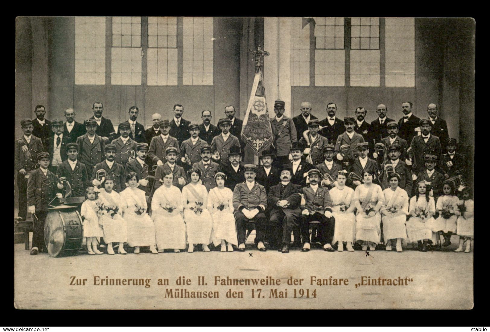 68 - MULHOUSE - MULHAUSEN - ZUR ERINNERUNG AN DIR II FAHNENWEIHE DER FANFARE EINTRACHT 17 MAI 1914 - Mulhouse