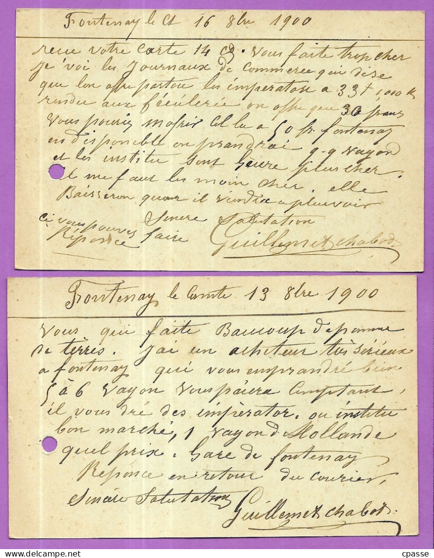 (Lot de 8) CPA, Entier Postal Commercial, GUILLEMET-CHABOT 85 FONTENAY-Le-COMTE à La Roche-sur-Yon Vendée * Agriculture