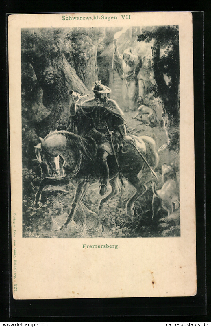 AK Schwarzwald-Sagen VII.: Fremersberg, Reiter Im Wald  - Fairy Tales, Popular Stories & Legends