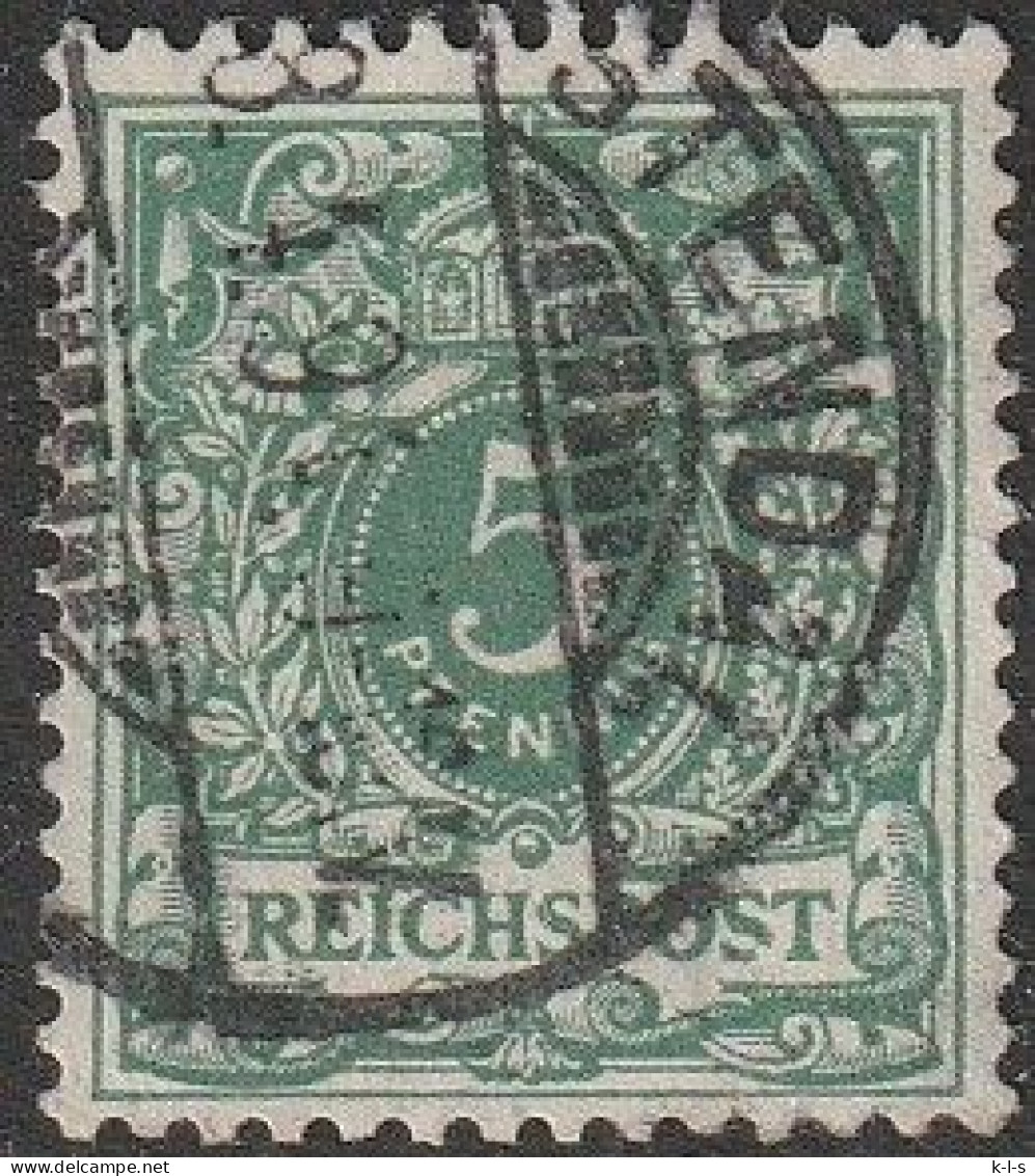 Deut. Reich: 1889, Plattenfehler: Mi. Nr. 46 II, Freimarke: 5 Pfg. Wertziffer In Perlenoval,  Gestpl./used - Neufs
