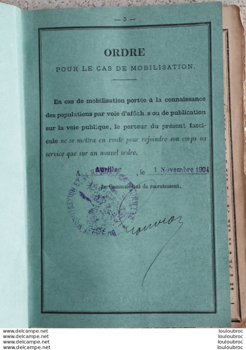 LIVRET MILITAIRE  BIFFE PIERRE CLASSE 1885 BIFFE PIERRE NE A BOURMONCLE HAUTE LOIRE EN 1865 - Documents