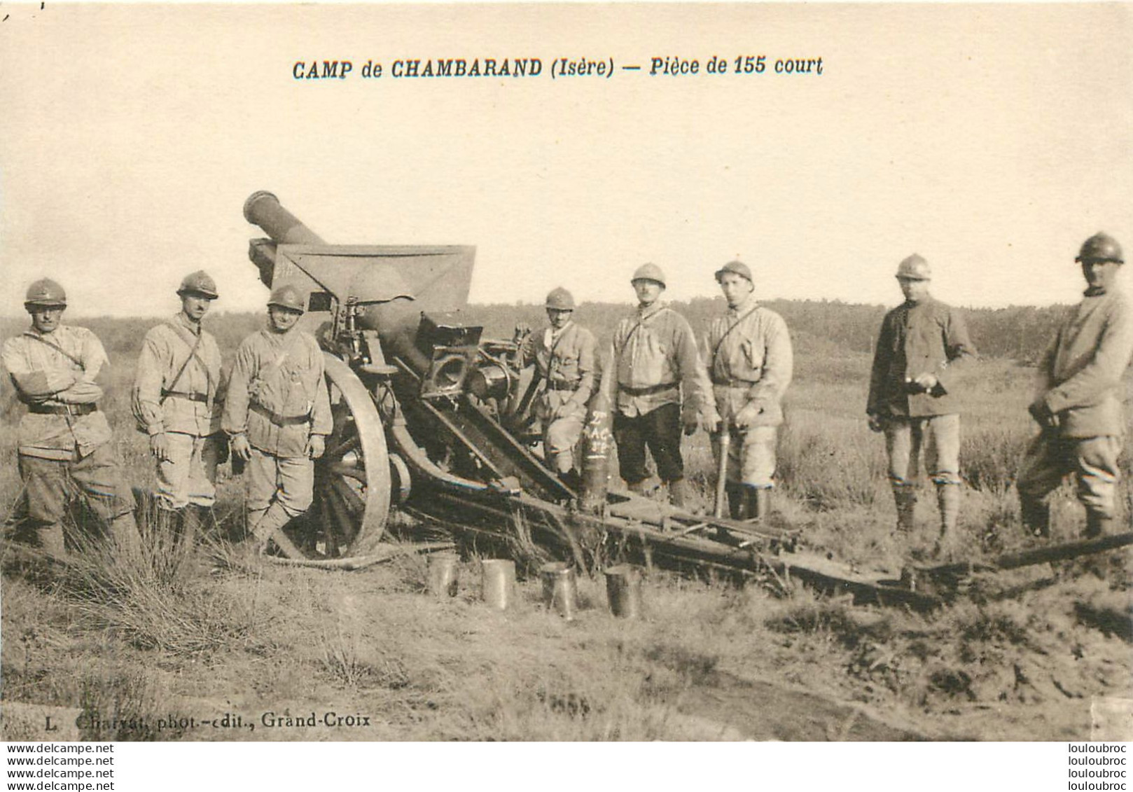 PIECE DE 155 COURT CAMP DE CHAMBARAND - Matériel