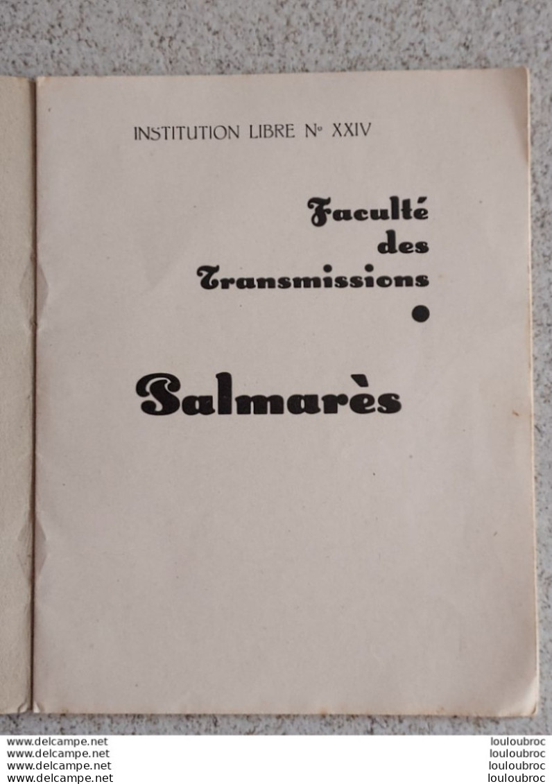 RARE CAMP DE SATORY PELOTON DES TRANSMISSIONS 1934-1935 LE 24em R.I.  LIVRET DE 12 PAGES - Dokumente