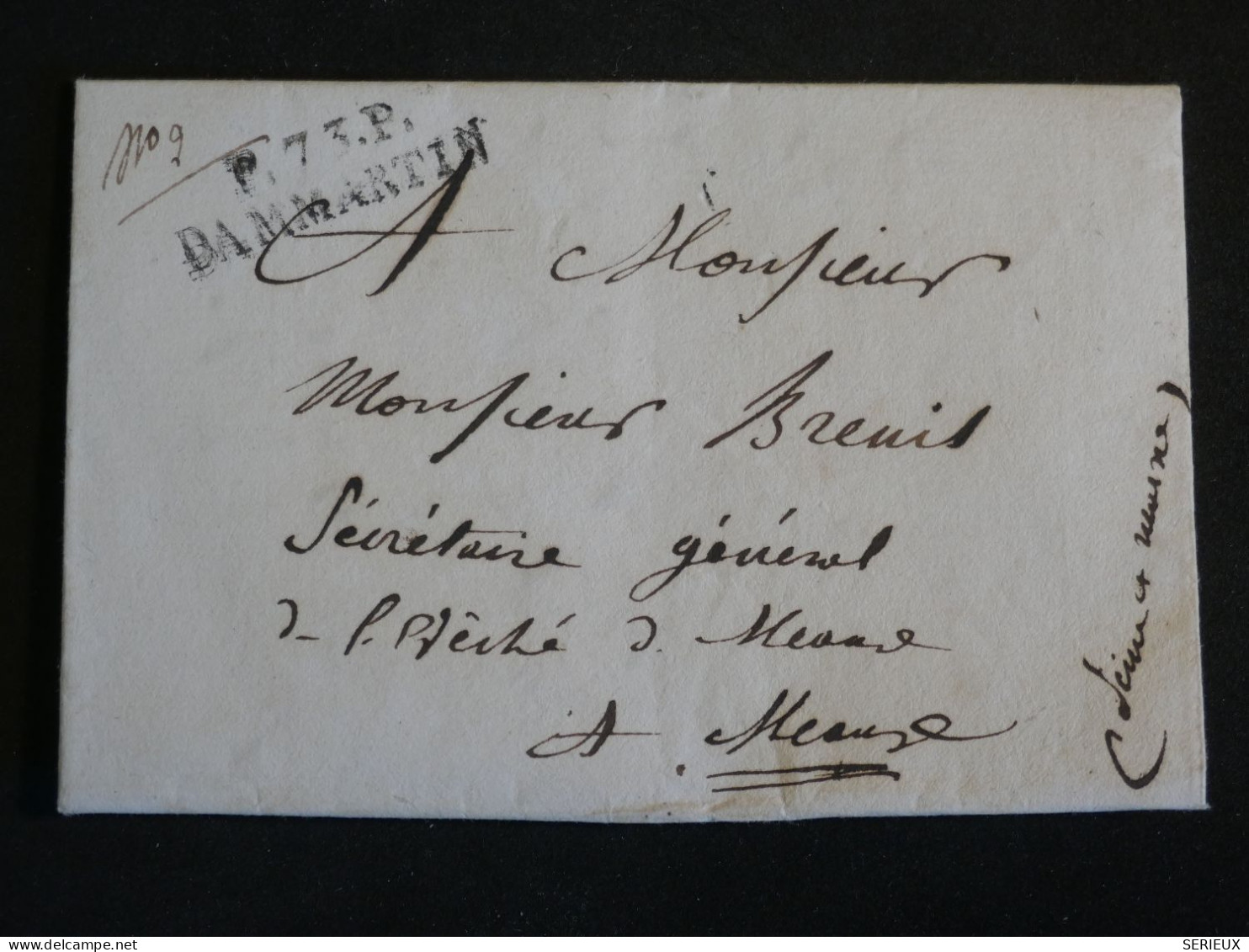 DP3  FRANCE  LETTRE  1828 PETIT BUREAU   DAMMARTIN  A  MEAUX  + AFF. INTERESSANT++ - 1801-1848: Voorlopers XIX