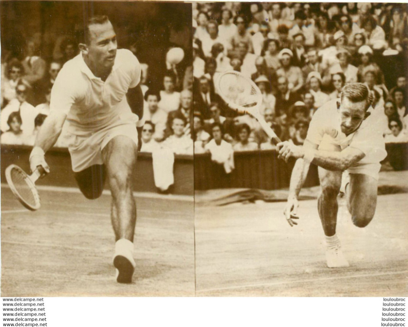 TENNIS 07/1961 WIMBLEDON FINALISTES  CHUCK MC KINLEY ET ROD LAVER PHOTO PRESSE 18X13CM - Deportes