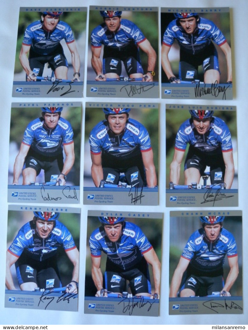 CYCLISME: CYCLISTE : EQUIPE US POSTAL 9 CARTES - Ciclismo