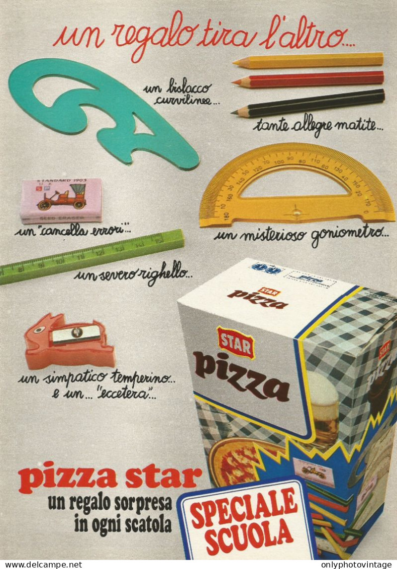 Pizza Star Un Regalo Tira L'altro, Pubblicità Vintage 1979, 20 X 28 Cm. - Werbung