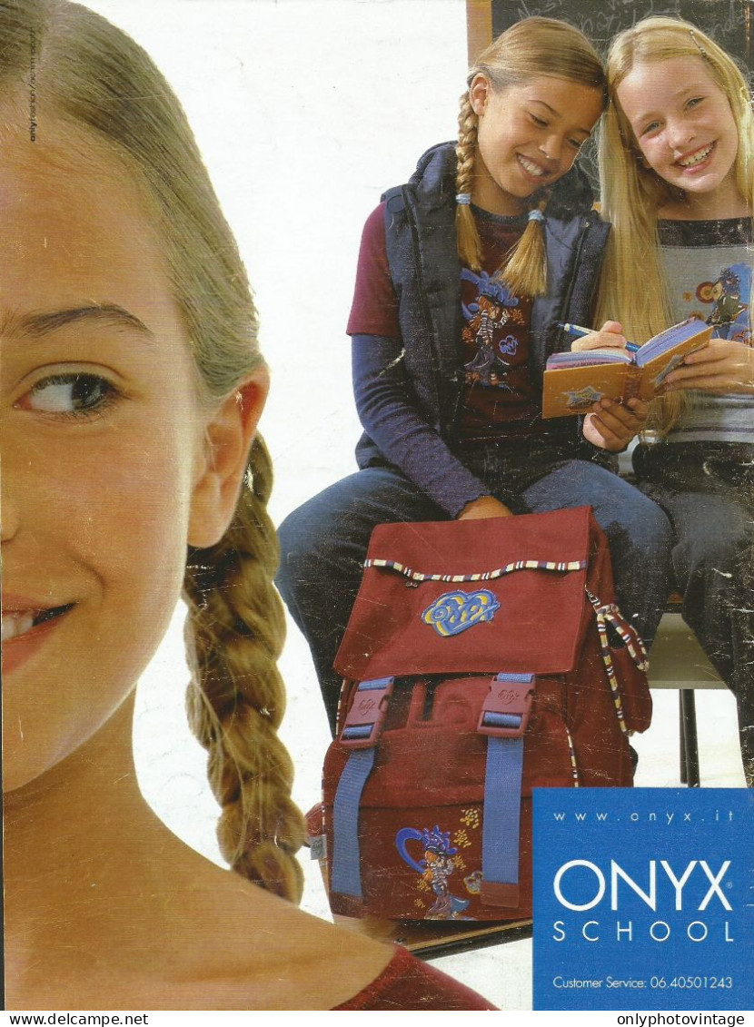 Onyx School, Pubblicità Vintage 2002, 20 X 28 Cm - Werbung