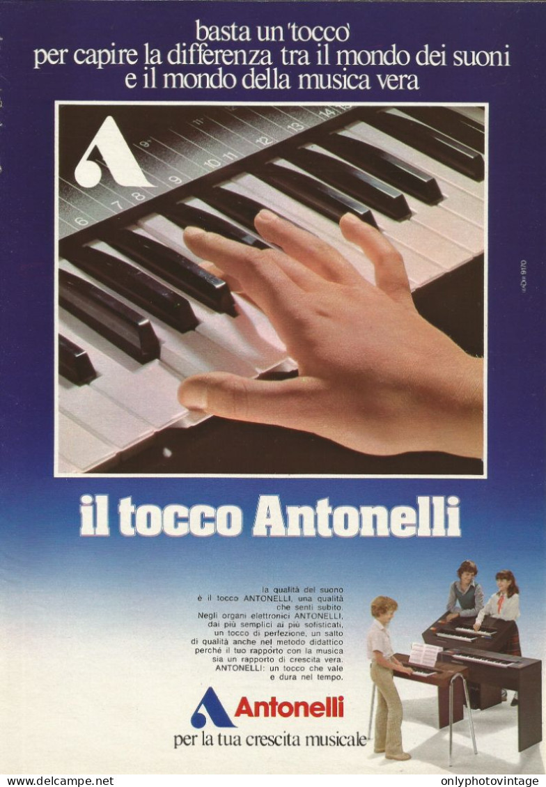 Antonelli Per Crescita Musicale, Pubblicità Vintage 1979, 20 X 28 Cm. - Werbung